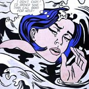 Drowning Girl by Lichtenstein